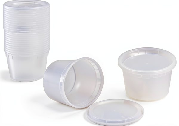 24 Pack Disposable 16 oz Containers LUCKMETA BPA Free Leakproof Bowls-1