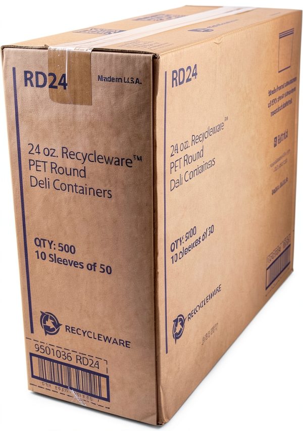 Fabri-Kal 24 oz Plastic Recycleware Deli Container 4.6 x 3.6-1