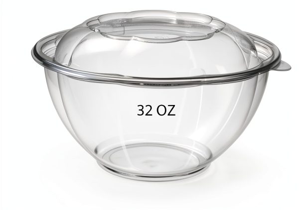 Disposable Plastic Salad Bowls DealbyBox Clear 150 Pack 32 Ounce-1