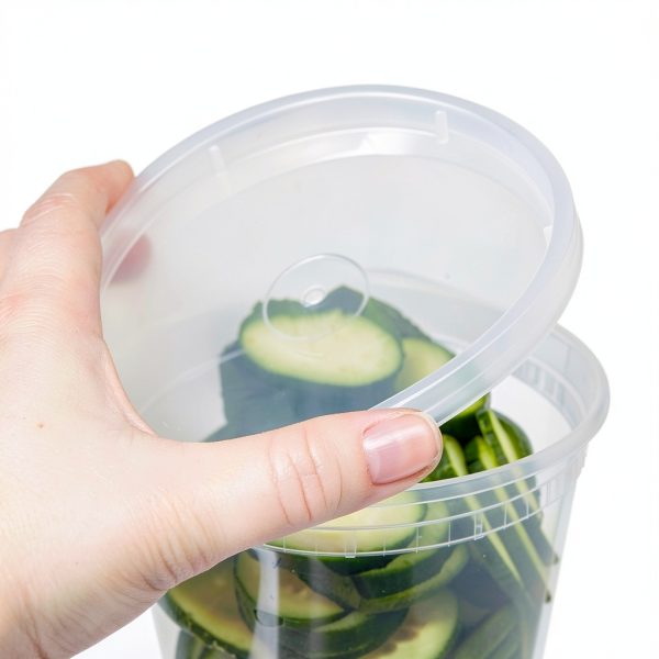 Food Storage Containers [240 Set] 24 oz Plastic Deli Containers with Lids, Slime, Soup, Meal Prep Containers | BPA Free | Stackable | Leakproof | Microwave/Dishwasher/Freezer Safe-3