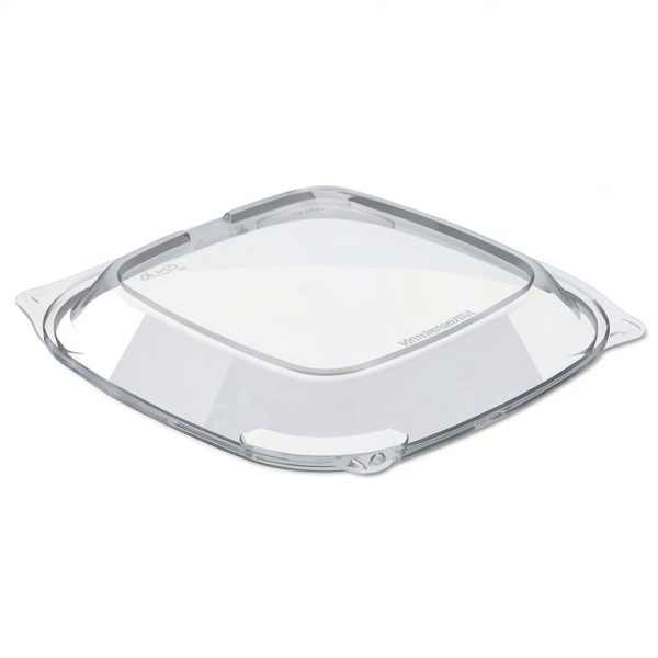 Dart PP2464BDL Square Vented PP Lid - 8.5 x 8.5 Food Service Bowl-0