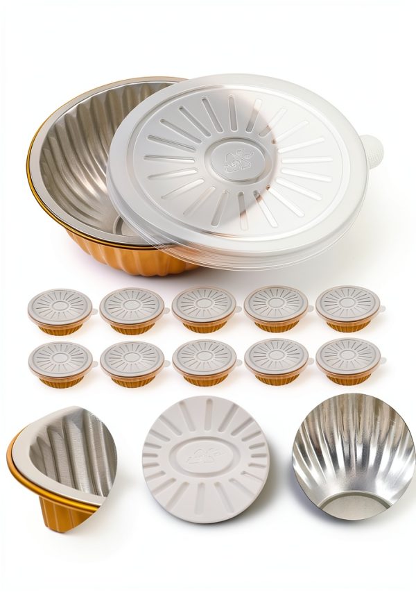 Kichvoe 20pcs Aluminum Foil Bowls Covers Round Disposable Food Containers for Bbq Picnic and Takeaway for Indoor and Outdoor Use-2
