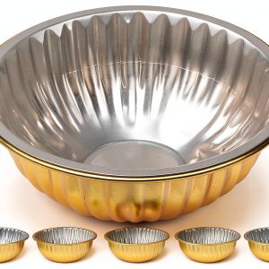 Kichvoe 20pcs Aluminum Foil Bowls Covers Round Disposable Food Containers for Bbq Picnic and Takeaway for Indoor and Outdoor Use-0