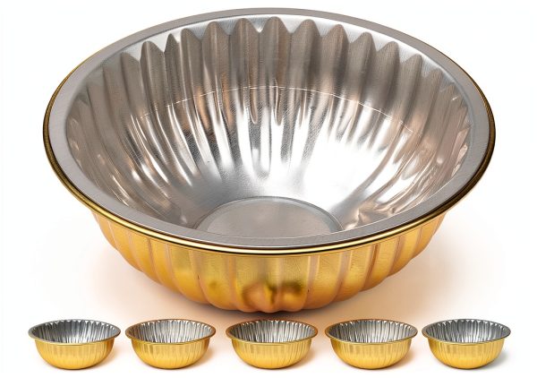 Kichvoe 20pcs Aluminum Foil Bowls Covers Round Disposable Food Containers for Bbq Picnic and Takeaway for Indoor and Outdoor Use-0