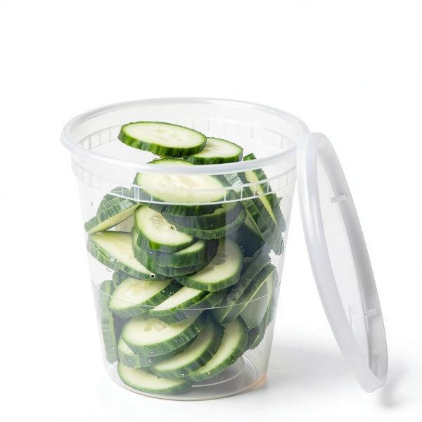 Food Storage Containers [240 Set] 24 oz Plastic Deli Containers with Lids, Slime, Soup, Meal Prep Containers | BPA Free | Stackable | Leakproof | Microwave/Dishwasher/Freezer Safe-2