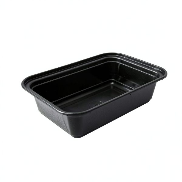 Pactiv NC838B Black Base Oblong Container with Clear Dome Lid - 24 oz-6