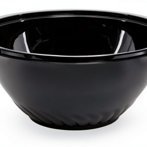 WNA Caterline Pack N' Serve Plastic Bowl, 160 Oz, Black, 25/Case-0