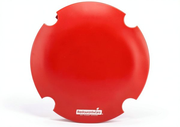 Chicken Buckets Restaurantware 150oz Paper with Vented Red/White Lids-17