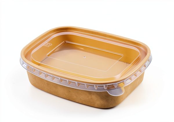 Kraft Paper Take Out Containers 50 Pack FISDEN 17oz Lids-1