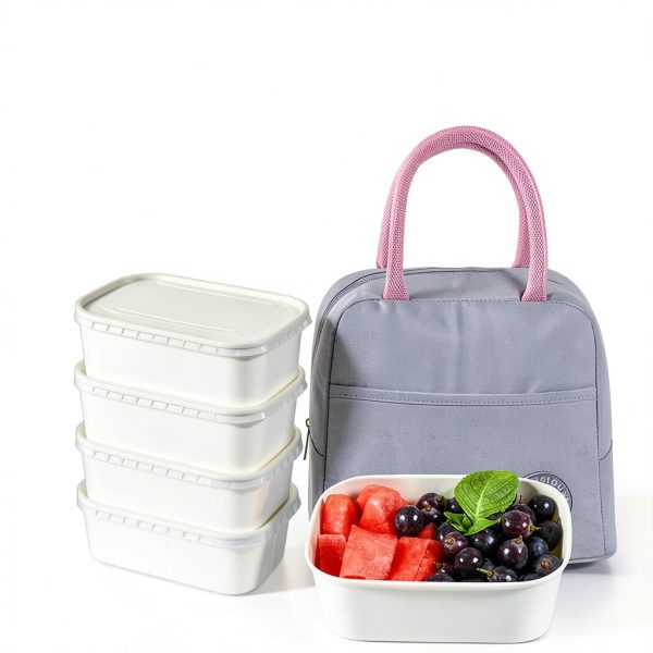 Disposable Salad Bowls 25oz White Kraft with Lids 50 Pack FISDEN-6