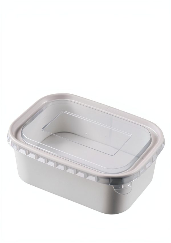 Disposable Salad Bowls 25oz White Kraft with Lids 50 Pack FISDEN-1
