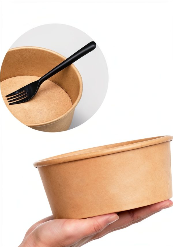 36oz Disposable Paper Take Out Containers with Lids & Forks by HOLDLOT-1
